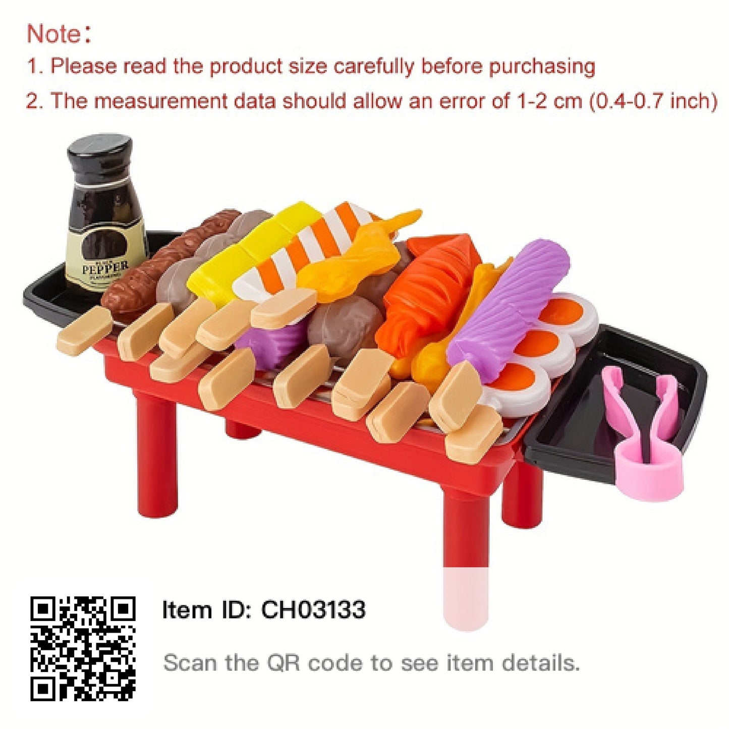 BBQ Cooking Playset Toys For Kids , Pretend Play Toys For Kids . Interactive Grill Playset 35 Pieces